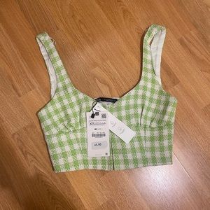 NWT ZARA Tweed crop top!